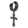 Malejewels Boucle d'oreille CROSS Noire